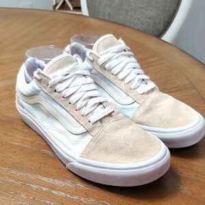 Vans Old School Classic Suede Loafers, Blue/White Tie Dye Unisex 8W/6.5M